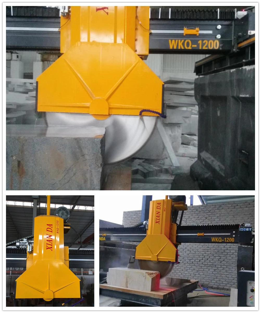 Xianda Middle Block Cutting Machine Rotating 0~90&deg; Wkq-1200 for Cutting Thick Slabs and Paving Stone