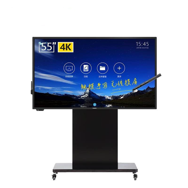 65 to 100 Inch 4K UHD LCD All in One Infrared Electronic Multi Touch Screen Interactive Whiteboard Smart Board with Camera Microphone for Conference Classroom