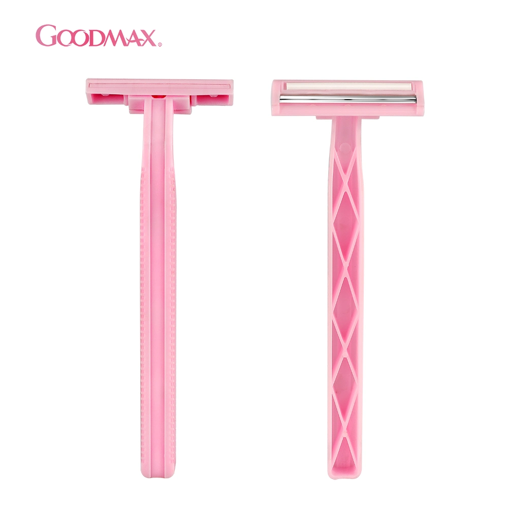 Twin Blade Disposable Razor with Lubricant Strip with Good Quality