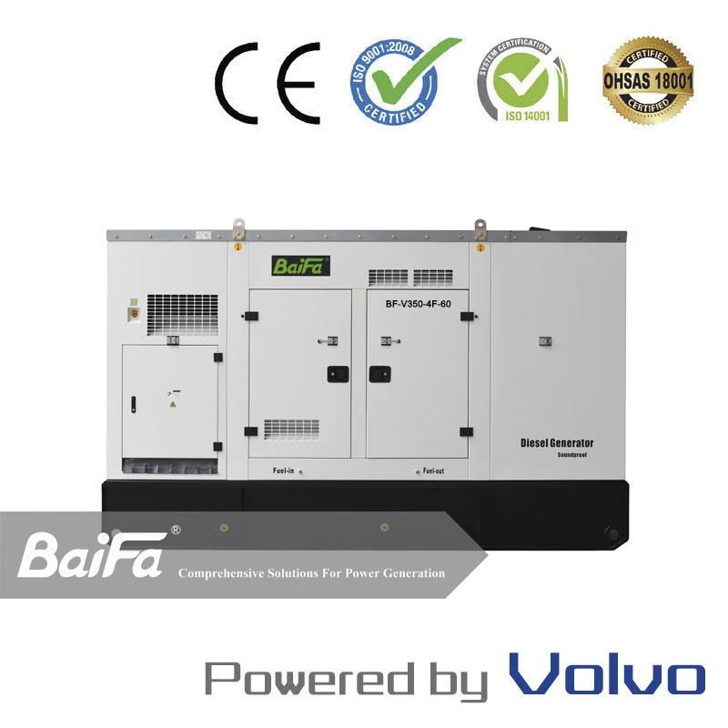 280kw Vermietung Silent Schalldichte elektrische Leistung Gas / Diesel Generator Set Powered Von Volvo Engine EPA Tier 4f