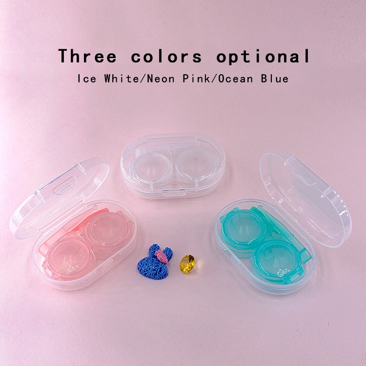 Easy Carry Mirror Container Holder Travel Kit Fashion Luxury Contact Lens Box