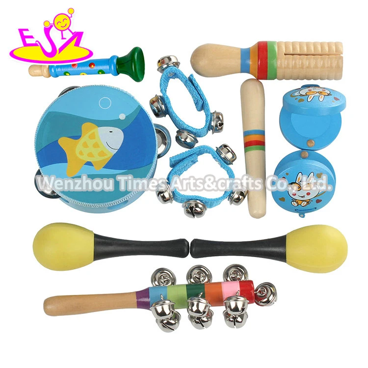 Großhandel/Lieferant 22PCS musikalische hölzerne Rassel Trommel für Kinder W07A168