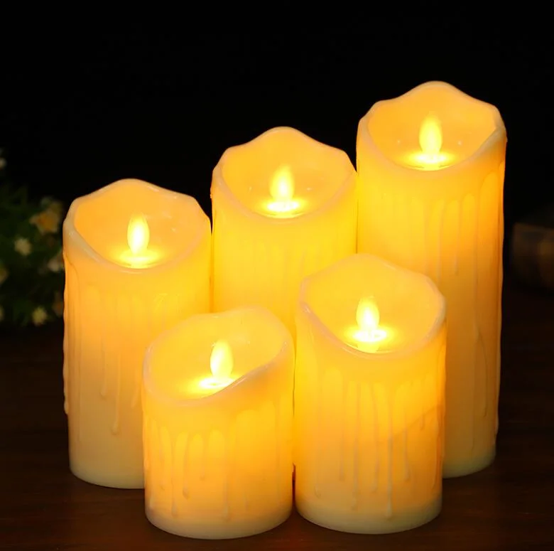 3*AAA Battery Used Ceresin Wax Material LED Tea Light Wedding Decoration LED Candle