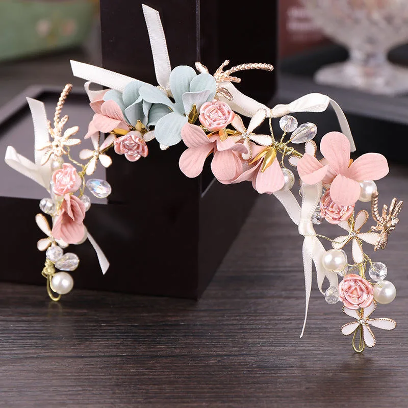 Children's Flower Headband Trendy Wreath Woman Headwear Performance Dress Accessories