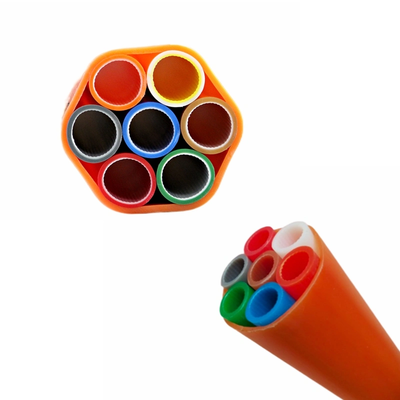 HDPE Tuyau de conduite 1 voie 7 voies 14/10mm HDPE Microduct Air Blown Cable Duct