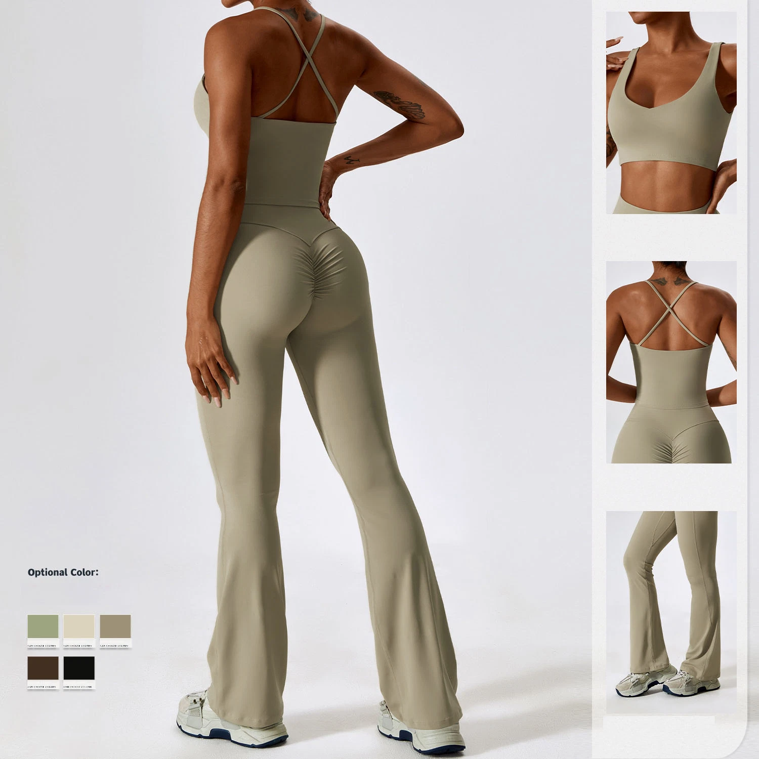 OEM Vêtements de sport Soutien-gorge de sport de haute qualité Leggings Ensemble de yoga Taille plus Entraînement Gym Fitness pour femmes.