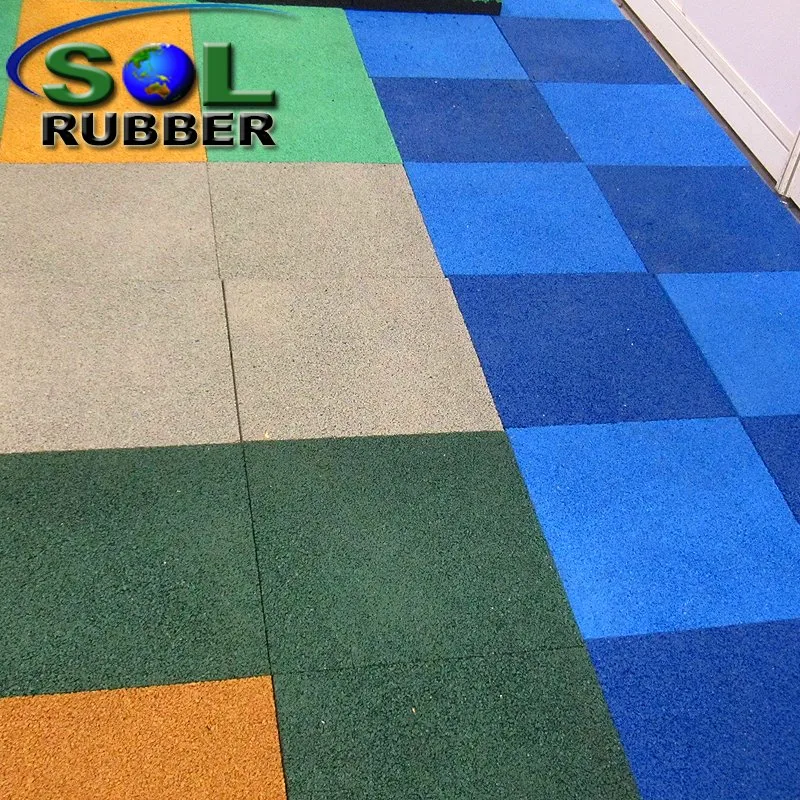 Sol Durable Residential Outdoor Flooring Playground Tile Rubber Mat