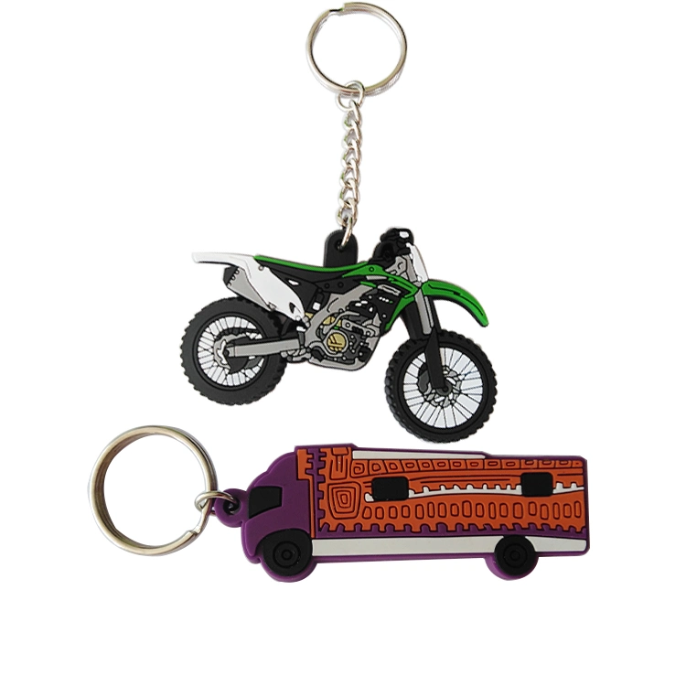 Custom Bus Car Keychain PVC Keyring for Promotion Gifts