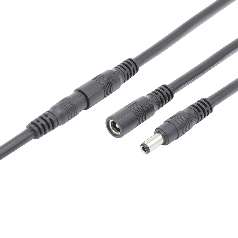 Las ventas del fabricante de conector Aohua 1a 3 y el cable de extensión tipo DC M11 2 Pin 5.5*2.1/5.5*2,5 mm para la electrónica del vehículo