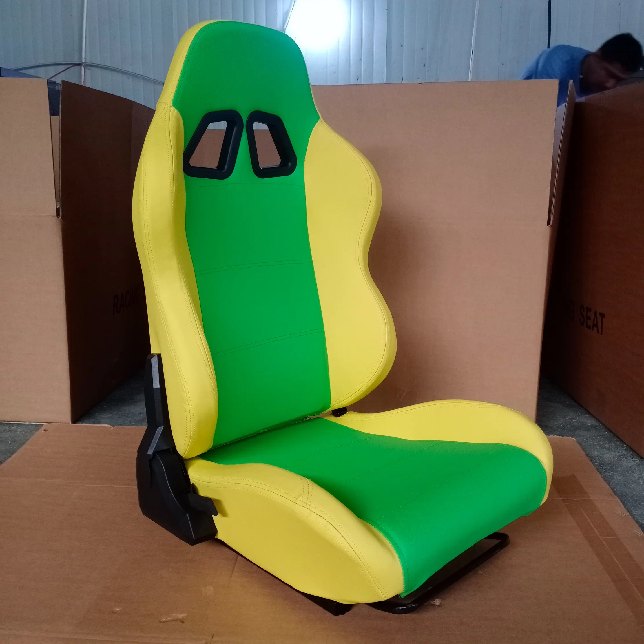 Double Color Racing Seat with Slide Rail