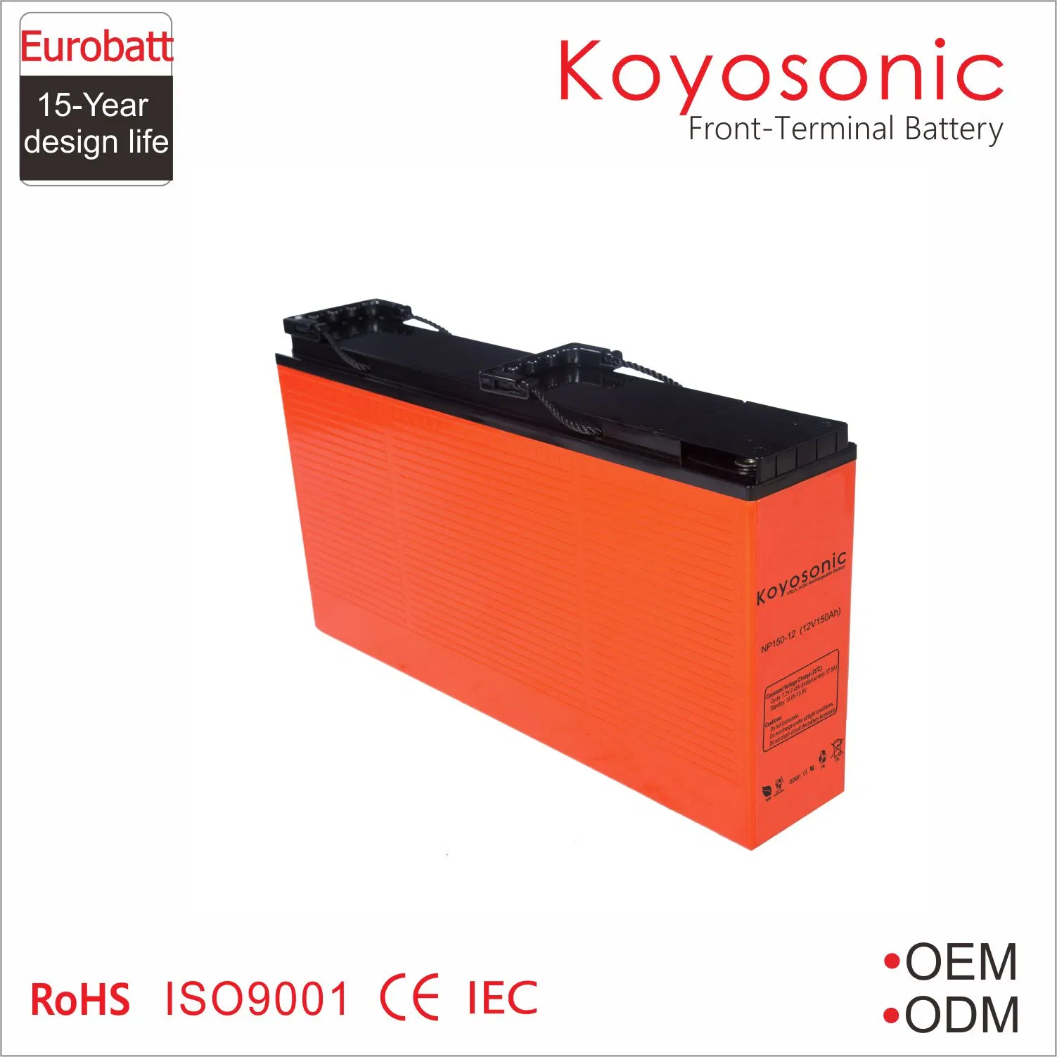 12V 150ah Front Terminal AGM Battery for Telecommunication