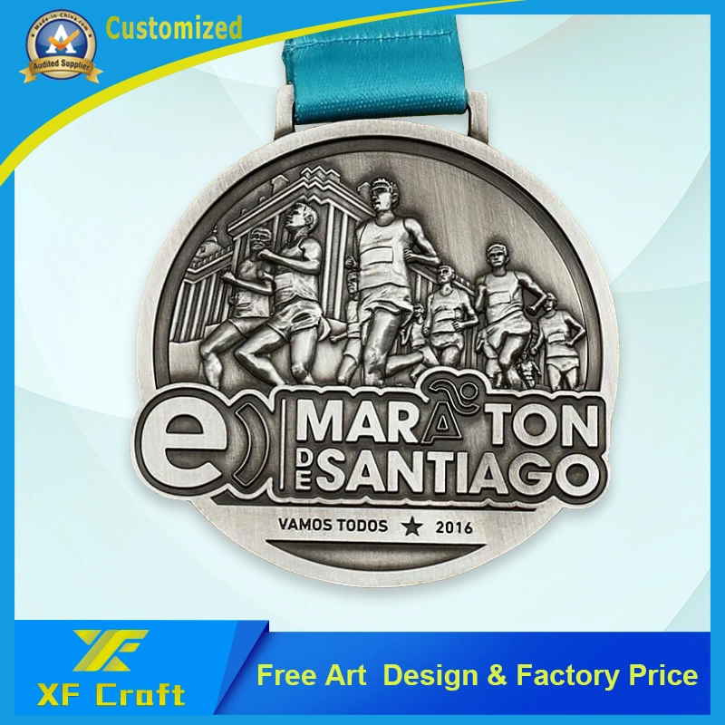 Professional Original Factory Customized Metal Art Crafts Award Sport Souvenir Medallion with Lanyard