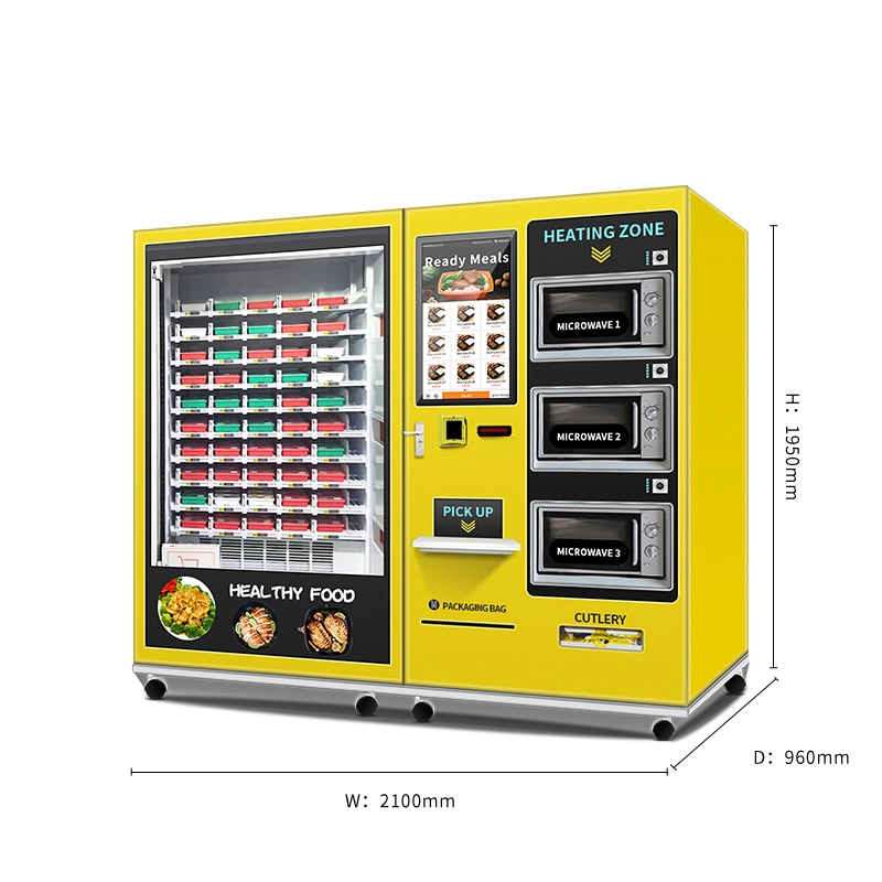 Kundenspezifische Halbautomatische Heiße Lebensmittel Heizung Vending Machine Lieferant