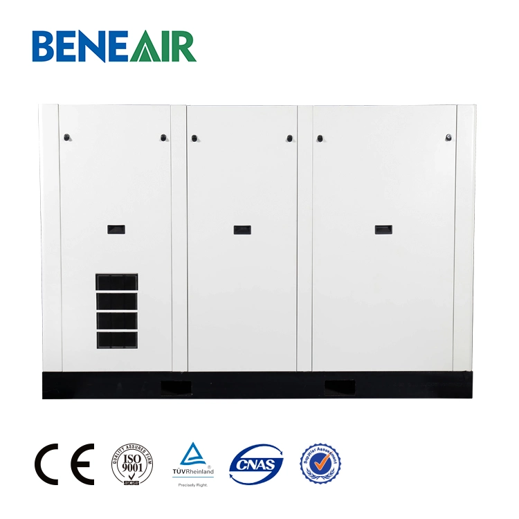 7bar 8bar 10bar Water Cooled 160kw 220HP Direct Drive Water-Injected Oil-Free Rotary Single Screw Type Pm VSD Air Compressor