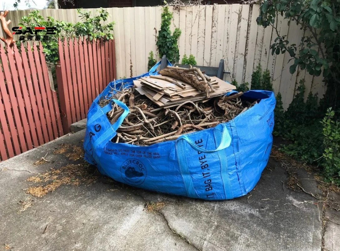 Saco de plástico entrançado de polipropileno para jardim doméstico Resíduos de construção