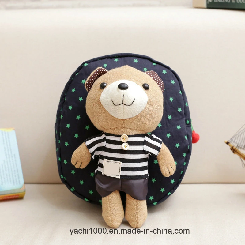 Wholesale Custom Plush Bear Baby School Backpack Shoulders Kids Bag