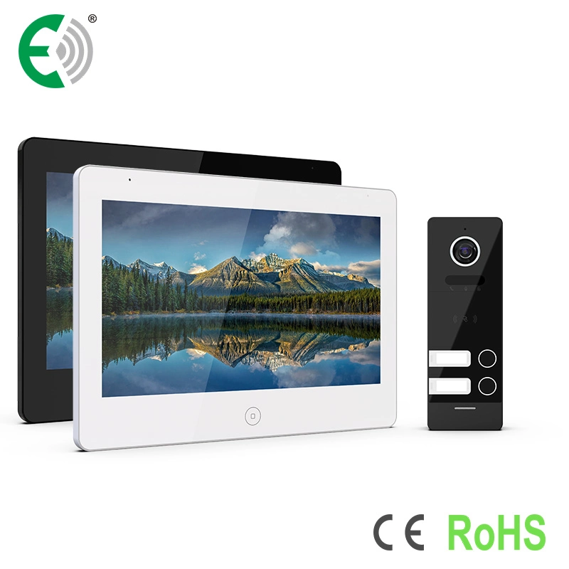 10.1"UTP/IP WiFi Touch Screen Intercom System for 2 Families Video Doorphone