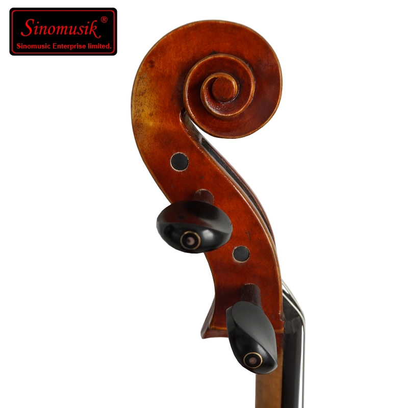 Antique Red Brown Hand Painted Ebony Parts Professional Grade Cello for Sale