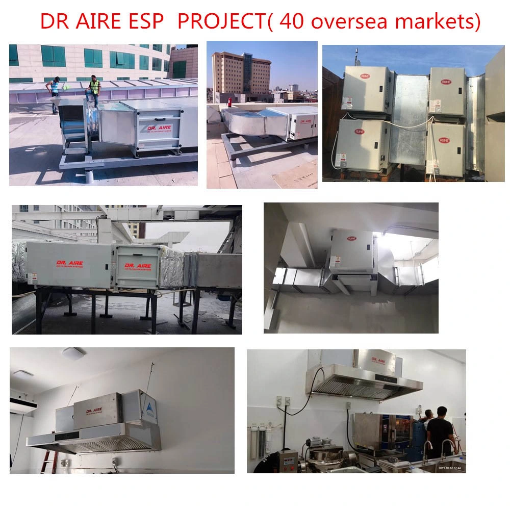 Dr Aire Over 98% Smoke Remove Esp Gas Extraction System for Commercial Kitchen