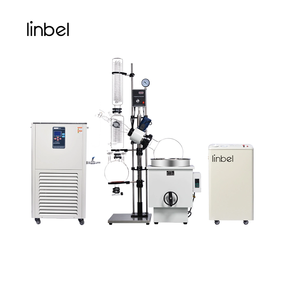 Lab Essential Vacuum Distillation Apparatus Destiller Condenser 20L Manual Rotary Evaporator