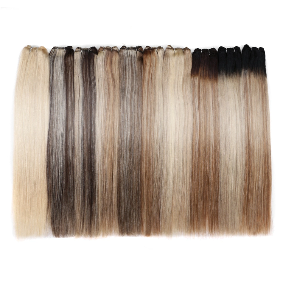 DIP gefärbte Farbe Brasilianische Haarverlängerungen hervorgehoben / Honig Blonde, Remy menschliches Haar gerade Balayage Haar Weft