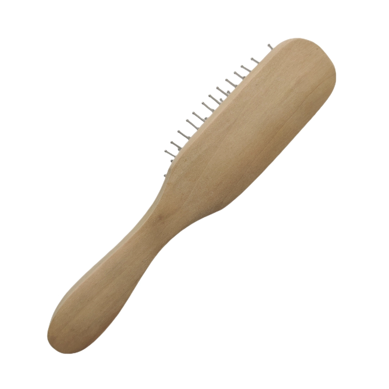 Beautichen Wooden Hair Brush Wholesale/Supplier Private Label Wood Laser Custom Logo Promotion Color Massage Brush Steel Pin Paddle Hair Brush