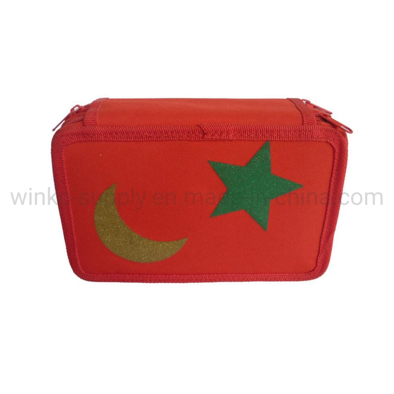 Star Printing Large Capacity Pencil Case for School Stationery