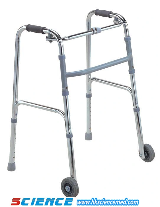 Mobility Silver Drive Medical Aluminum Handicapped Stair Walkers with Wheels for Adults