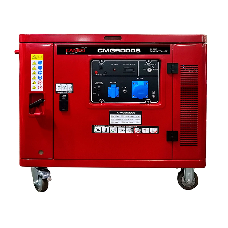 Inverter portátil silencioso generador 7.5kVA gasolina de 7,5 kw 7,5 Kw 7,5 kVA 7500W de 7500 vatios de gasolina pequeño generador de energía eléctrica