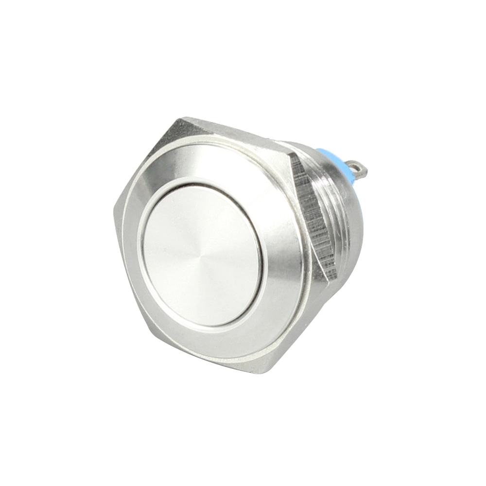 16mm Stainless Steel Metal Push Button Switch with Solder Terminals