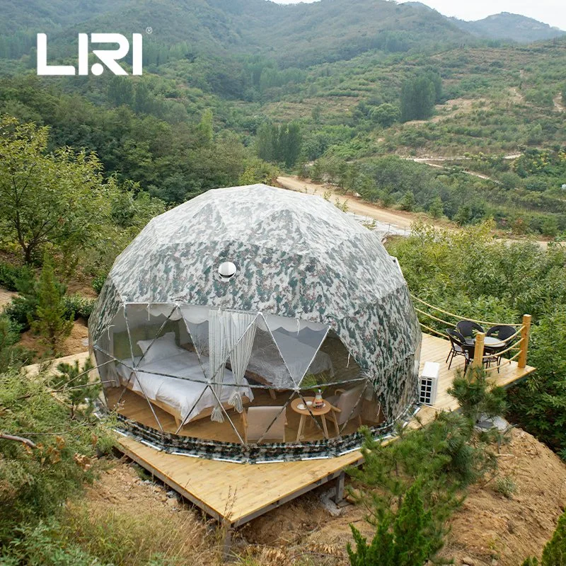 6 Meter Luxury Geodesic Steel Clear Dome Stars Night Glamping Tent for Sale