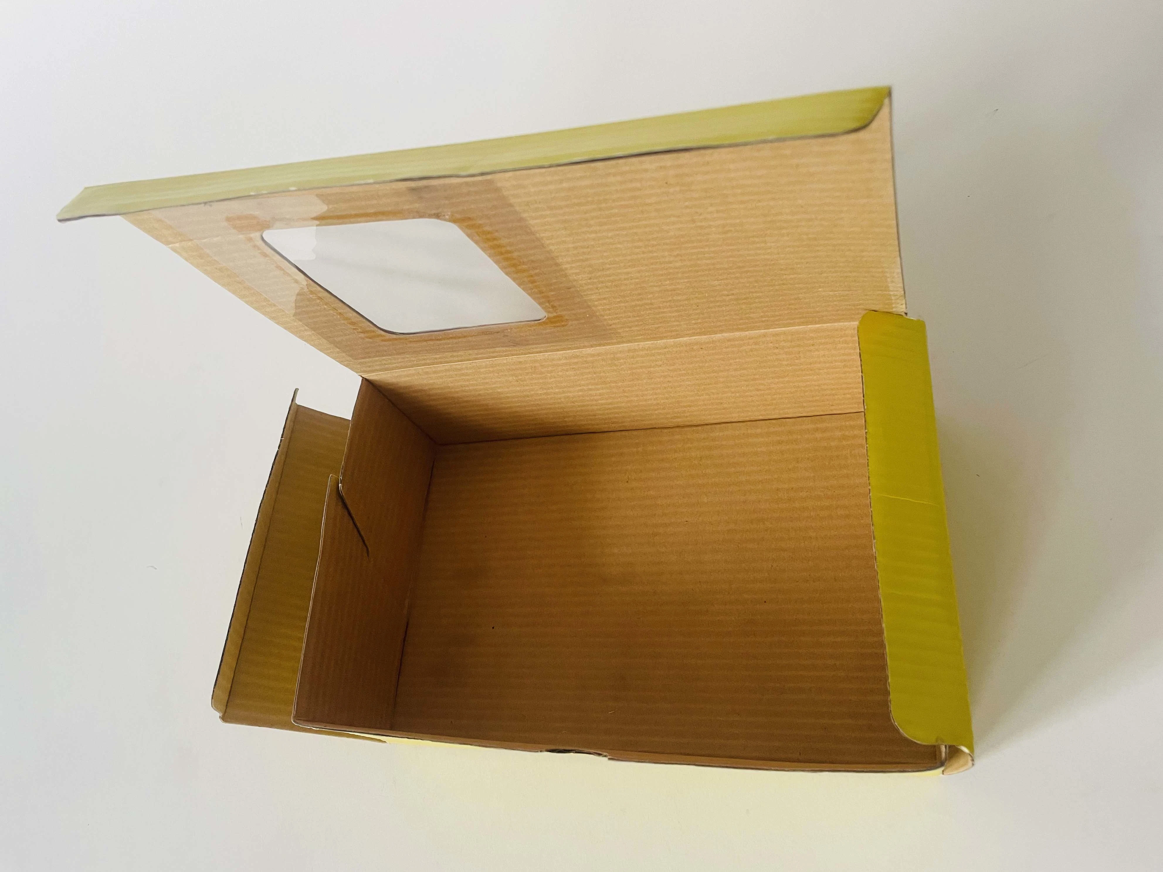 Kraft Paper Handle Bag /Stand up Cardboard Package Box with Clear Window/Kraft Food Packing/Candy Snack Food Storage Package