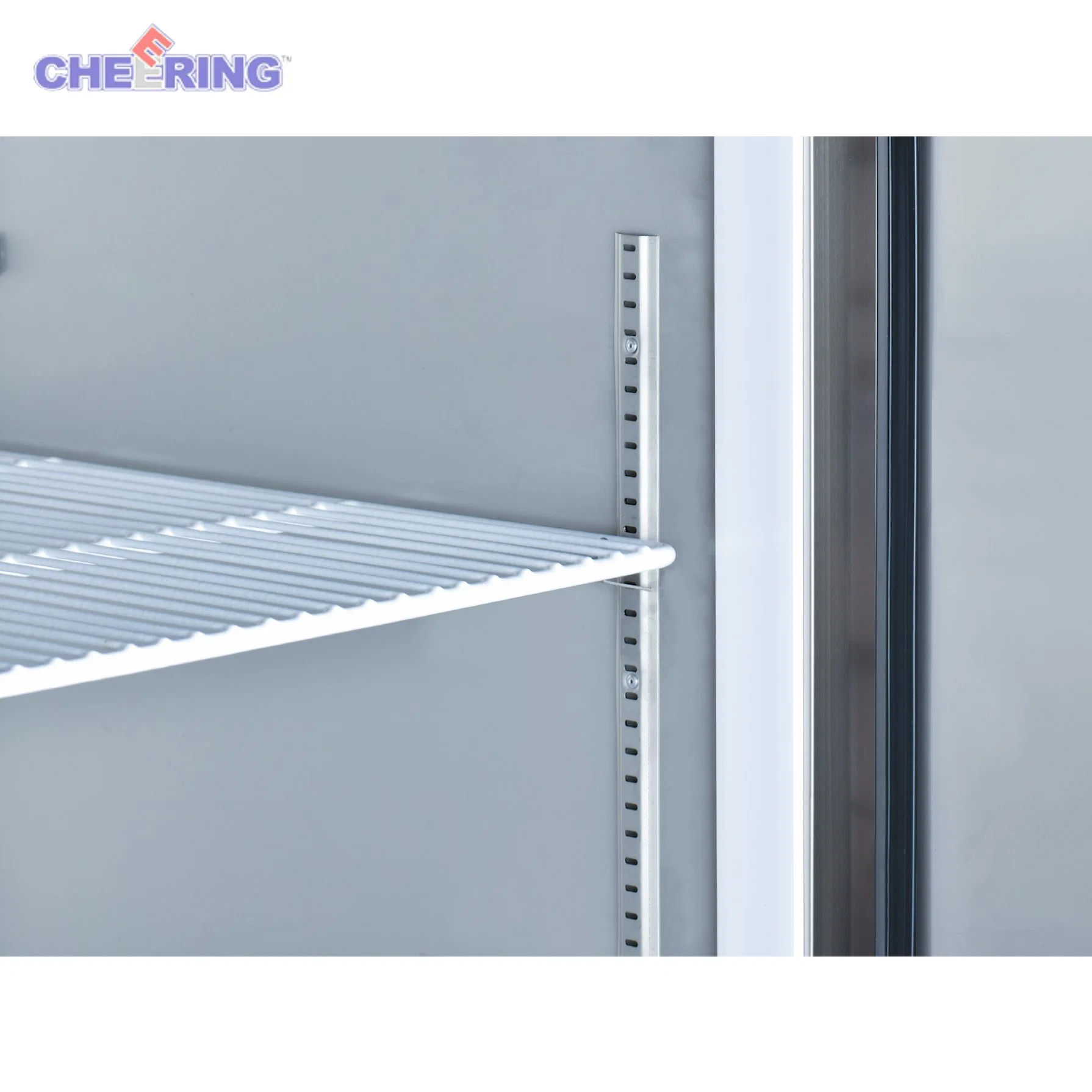 Jun Jian Factory Outlet Commercial acier inoxydable à quatre portes Réfrigérateur vertical