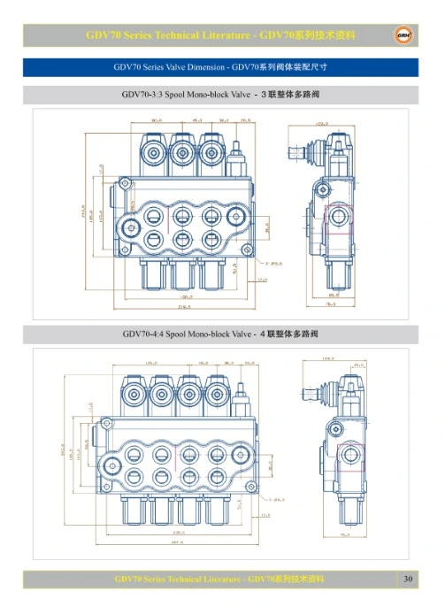 Hydraulic Multiple Directional Monoblock Valves for Trucks