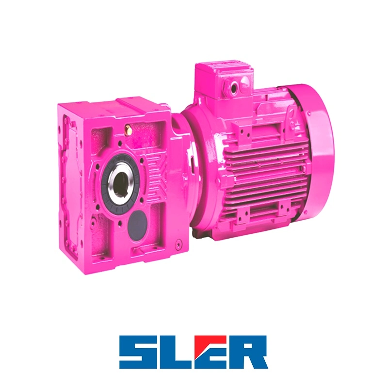 Angular Helical Gear Reducer with Hollow Output Shaft and Shrink Disc