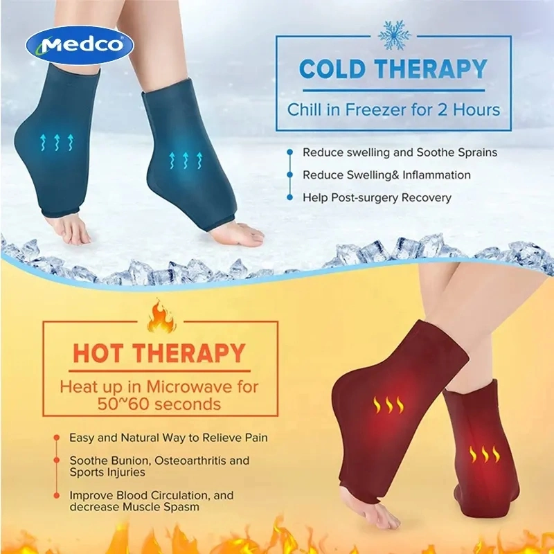 Hot Selling Therapy Compression Health Care Product Foot Hot and Cold Compress Therapy Ankle Gel Ice Pack Wrap