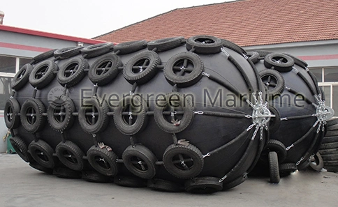 D=1700mm EL=2500mm Yokohama Floating Pneumatic Fenders/ Sling Type and Tire Net