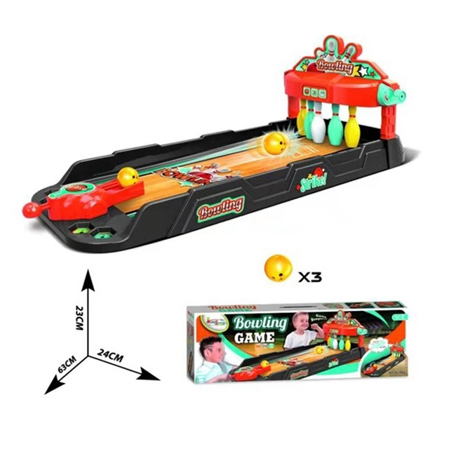 Hot Sale niños de escritorio Bolos de juego Deportes Toy niños de mesa Juego Juego de Juguetes Interiores interesante Juego de Bolera