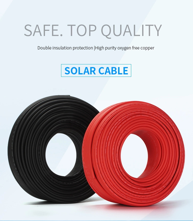 Good Insulation Sleeves Double Protective Conductor Solar TUV Cable