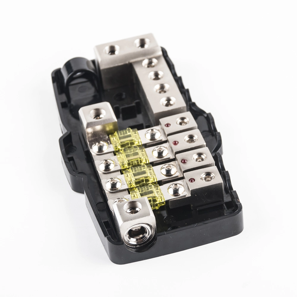 4-Way Fuse Box Block with Light Power Distribution Block for Car Audio