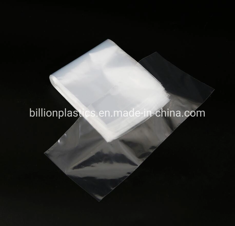 Transparent Poly Flat Bag Food Packing Plastic Bag in Side Sealing