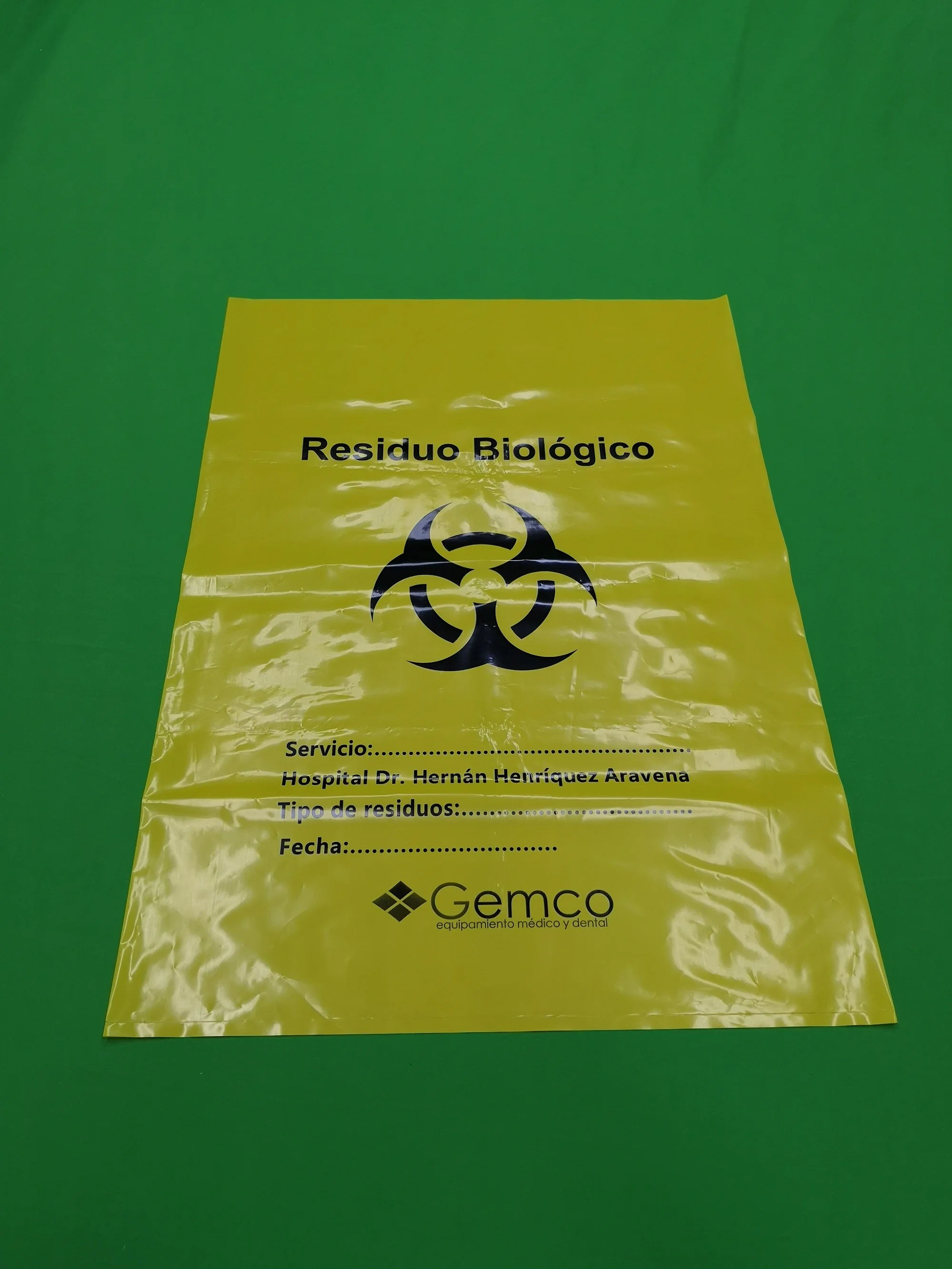 Yellow Bio Security Waste Bags, Bio Security Refuse Bags, One Side Printed