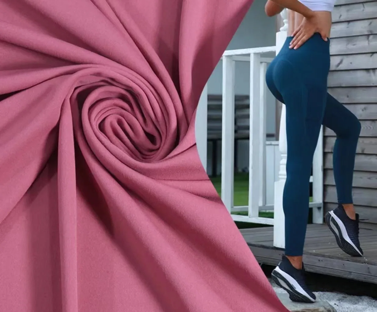 Haute qualité Polyamide Nylon Spandex Soft Stretch pour les leggings de yoga.