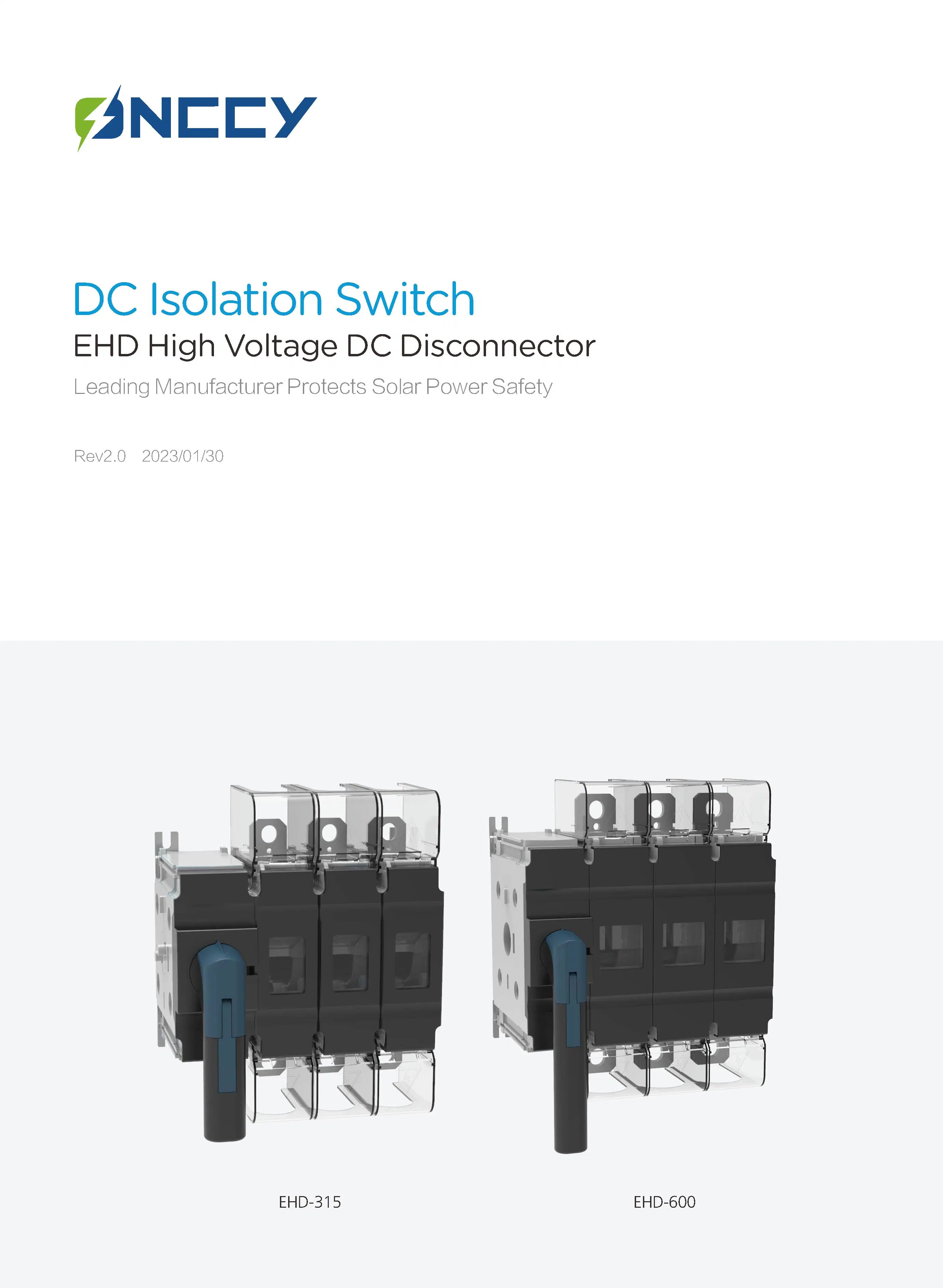 DC Load Isolator Switch with IEC Standard 400A 630A 800A