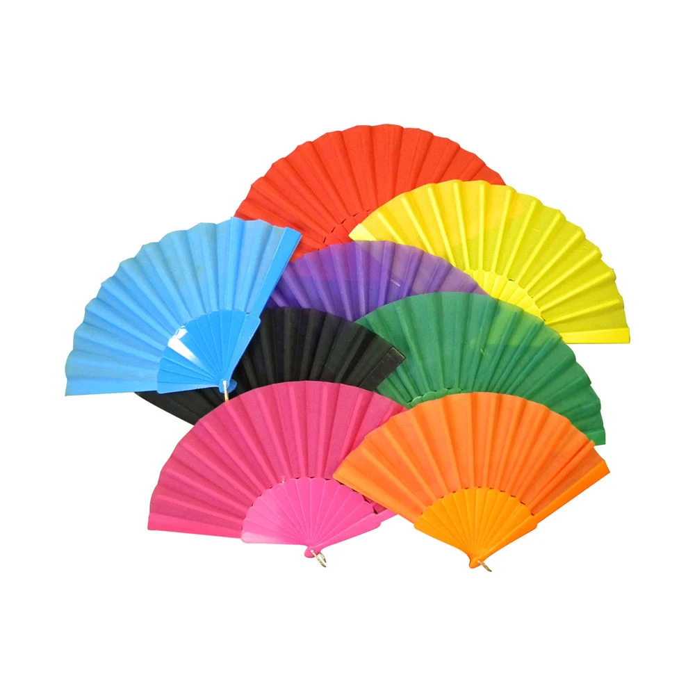 Wholesale/Supplier Manufacturing 23cm Custom Colored Plastic Rib Folding Hand Fan for Promotion Plastic Hand Fan