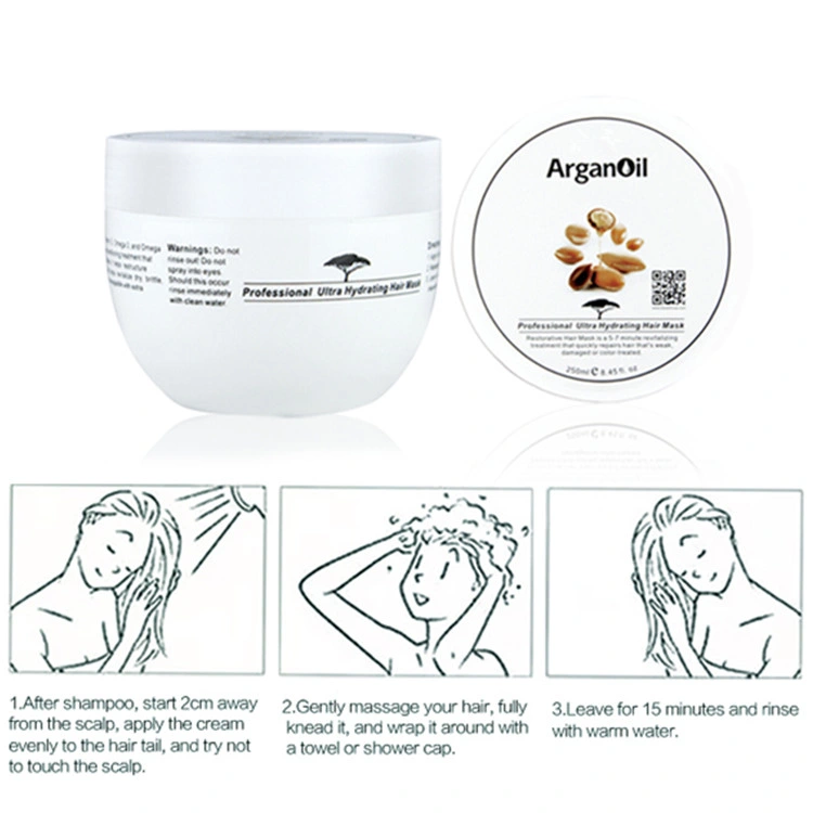 Cosmetics Wholesale/Supplier Organic Nourishing Argan Oil Hair Mask Skin Care