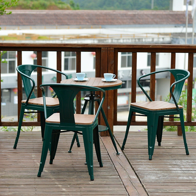 Kunstholz Gartenmöbel Outdoor Metall Stuhl und Tisch im Freien 2 4 6 Sitztisch Patio Gartenmöbel
