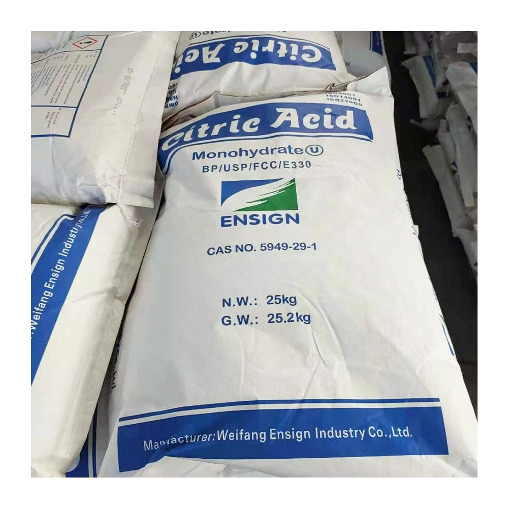 E330 Marca Ensign Food Grade ácido cítrico monohidrato disponibles en stock