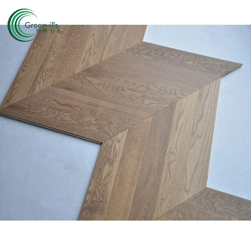 Fase de cor de Trigo Engineered Wood Flooring Oak piso em espinha de peixe