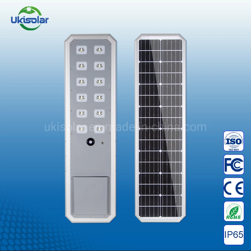 Ukisolar New Model IP65 Outdoor 100W Solar Light Integrated LED Garden Lamp with Microwave Sensor